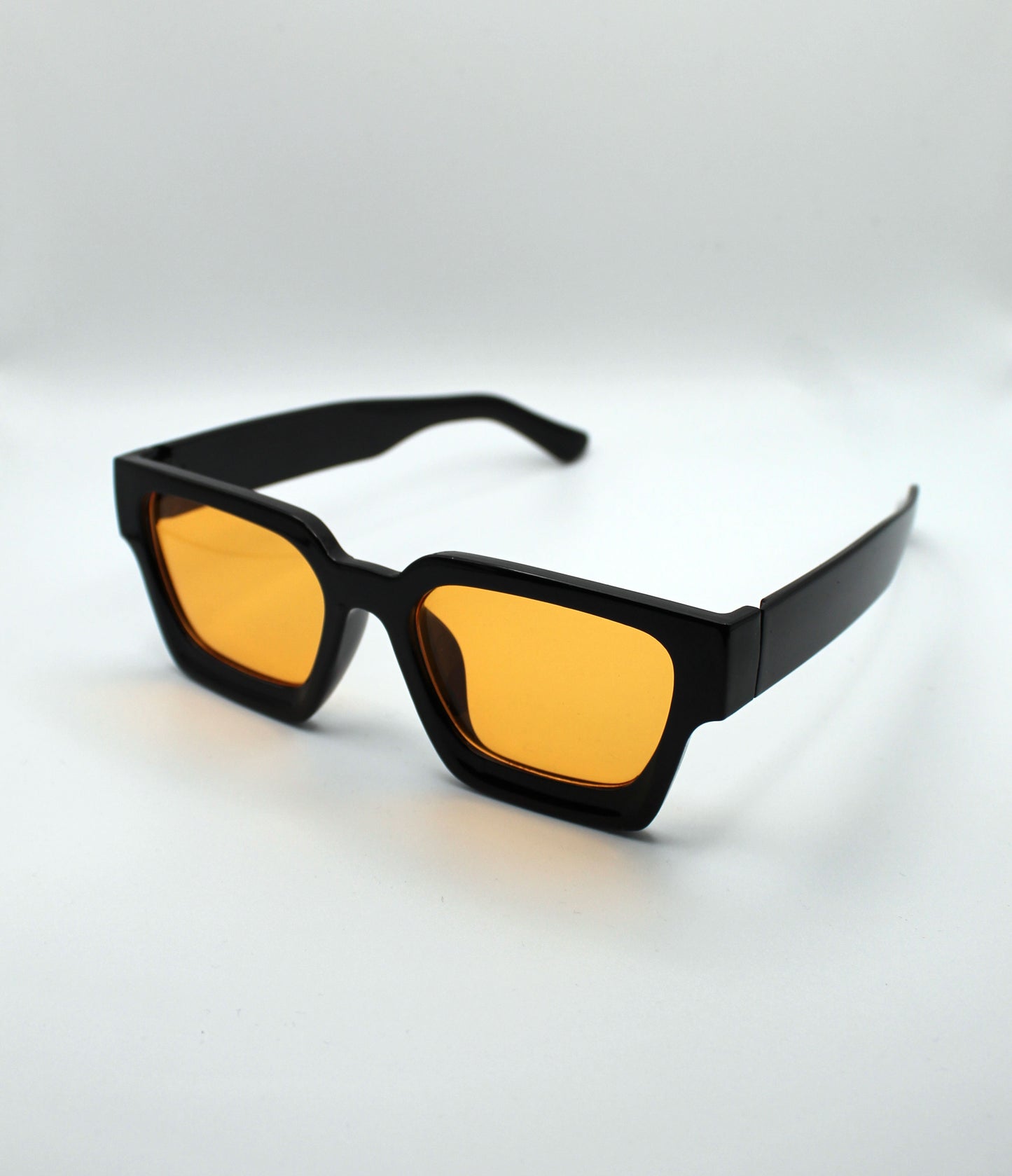Retro Black Orange Tint Glasses